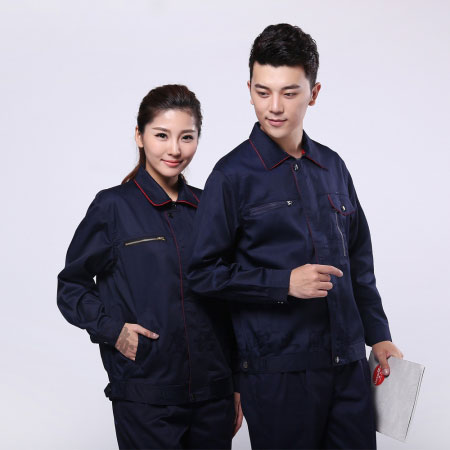 藏青拼大红广告业工作服AC099-GG